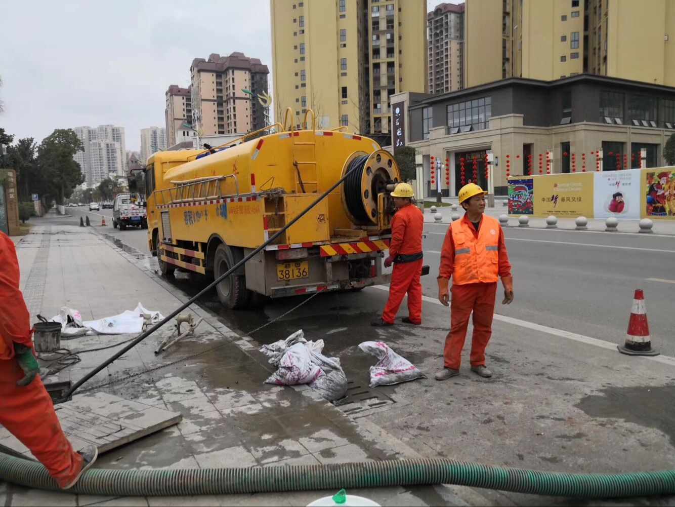 枫木镇排污管道清淤-管道清洗